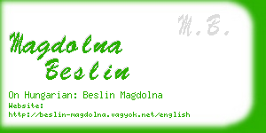 magdolna beslin business card